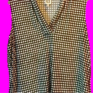Anne Klein Polka Dot Top — NWOT